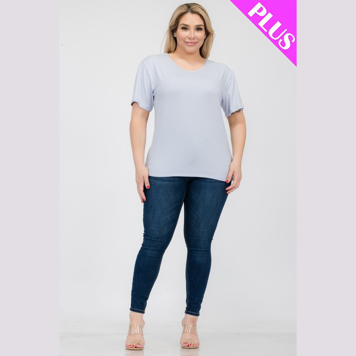 Plus Size Basic Short Sleeve T-shirt