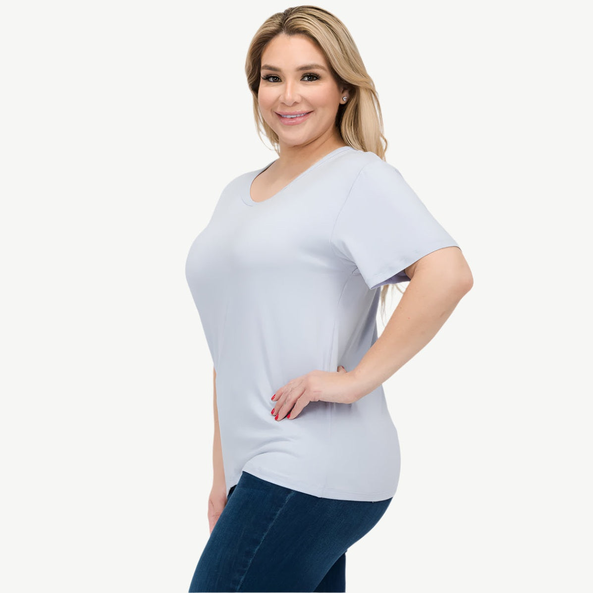 Plus Size Basic Short Sleeve T-shirt