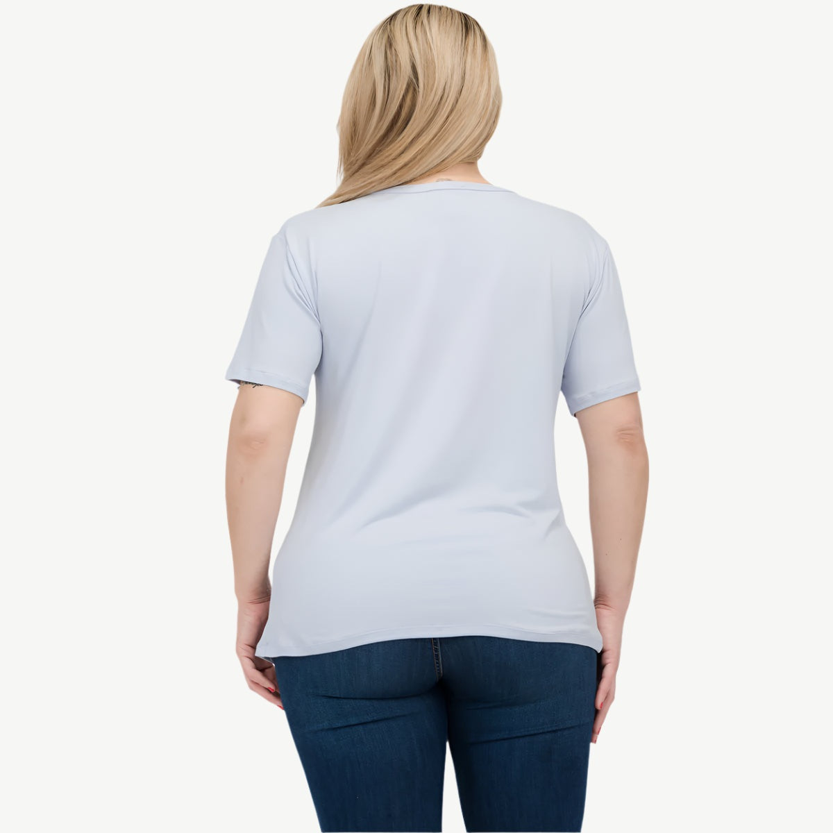 Plus Size Basic Short Sleeve T-shirt