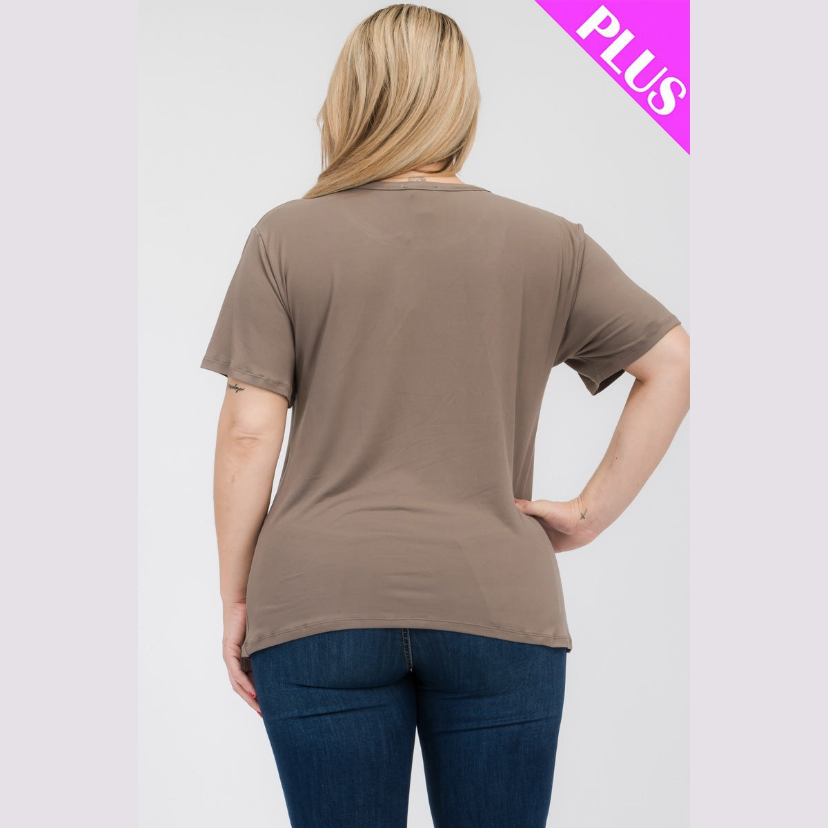 Plus Size Basic Short Sleeve T-shirt