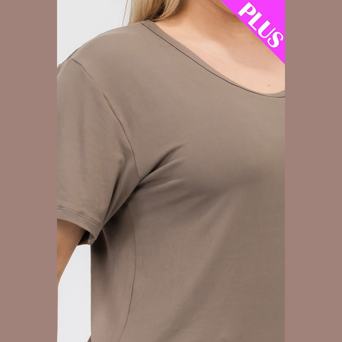 Plus Size Basic Short Sleeve T-shirt