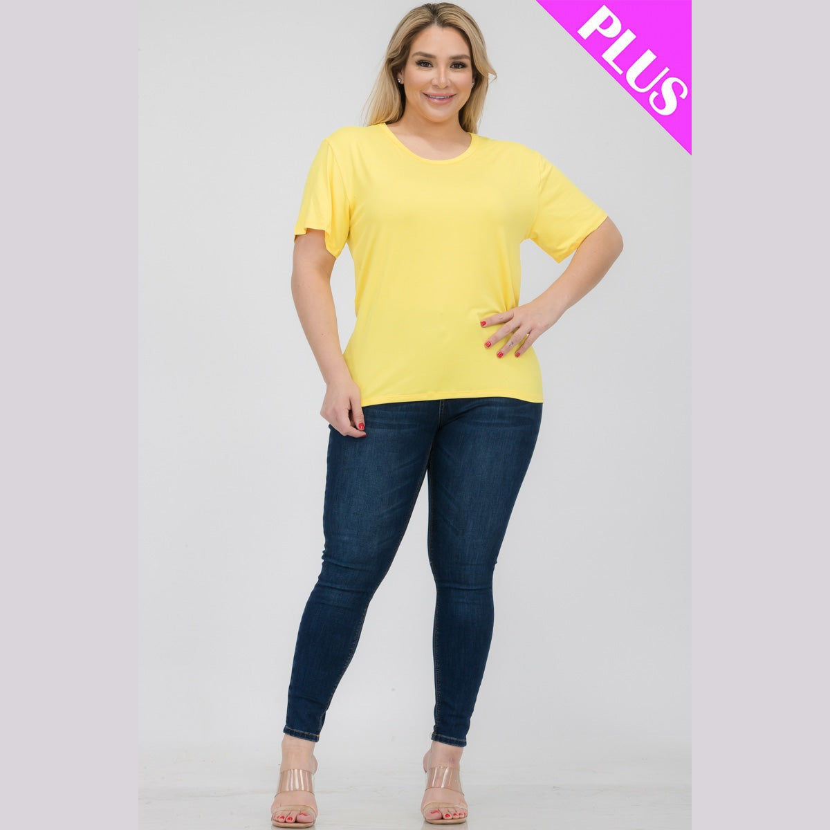 Plus Size Basic Short Sleeve T-shirt