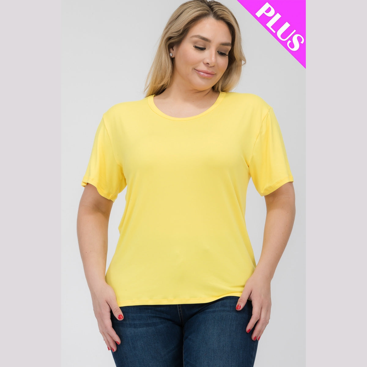 Plus Size Basic Short Sleeve T-shirt