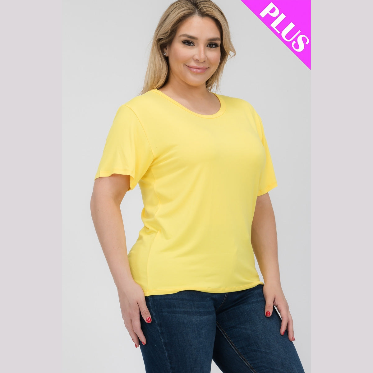 Plus Size Basic Short Sleeve T-shirt