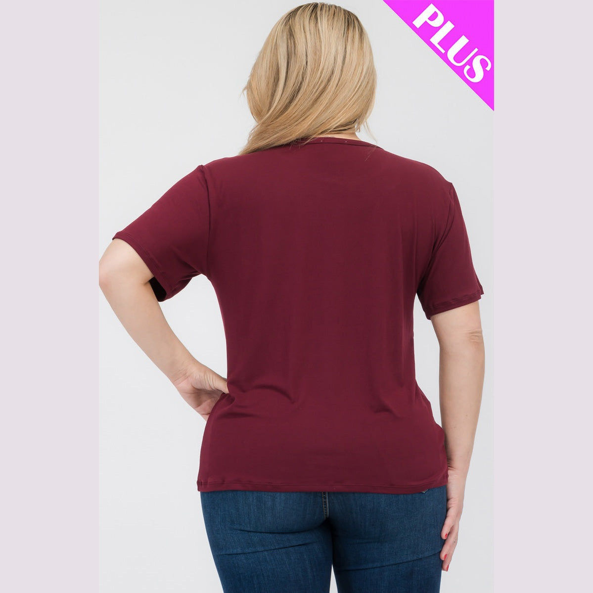 Plus Size Basic Short Sleeve T-shirt