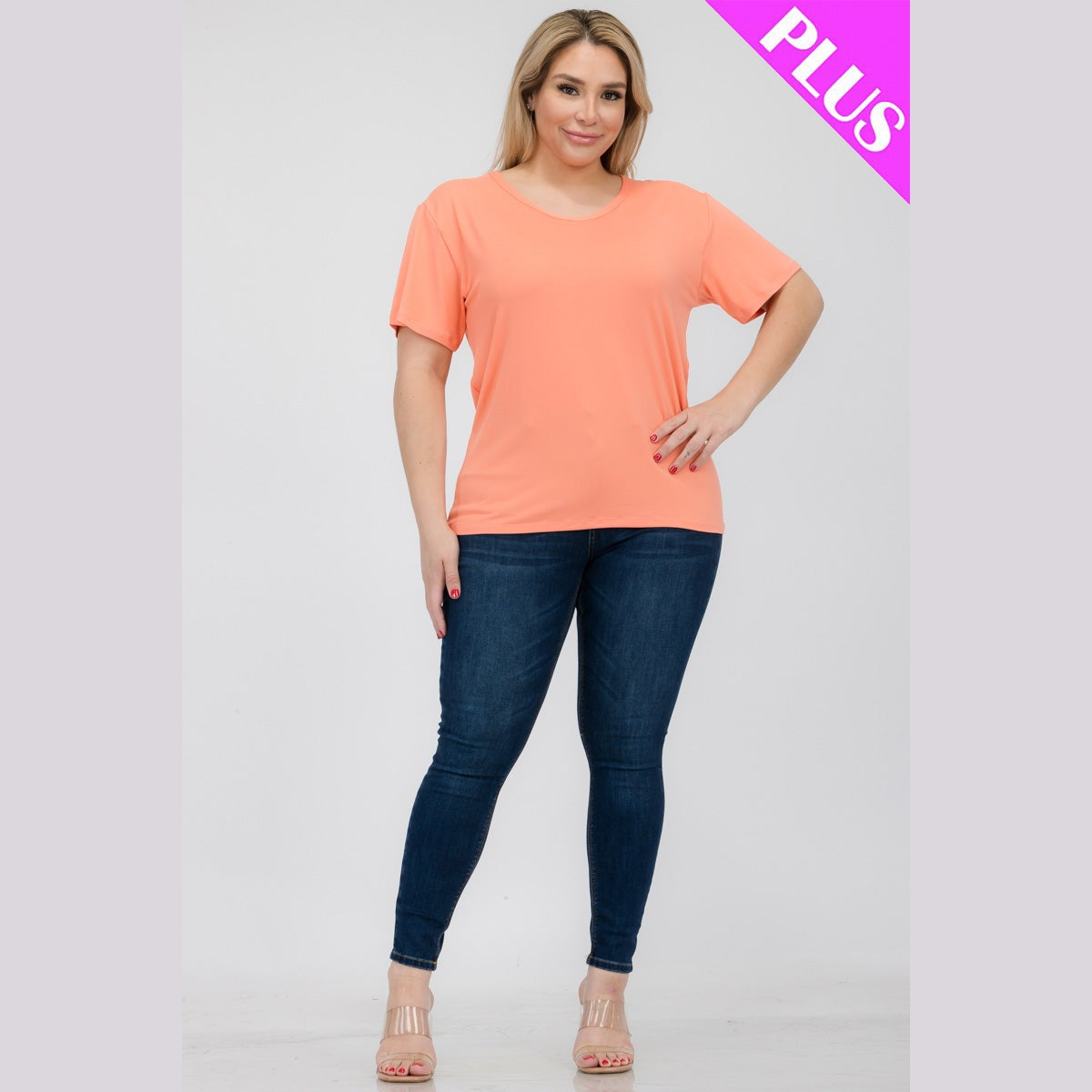 Plus Size Basic Short Sleeve T-shirt