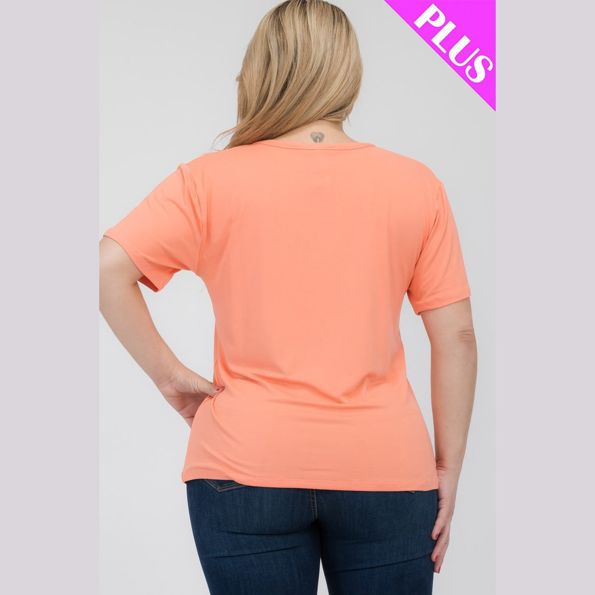 Plus Size Basic Short Sleeve T-shirt