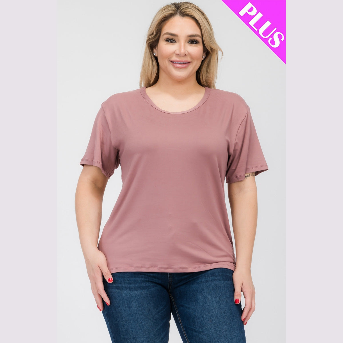 Plus Size Basic Short Sleeve T-shirt