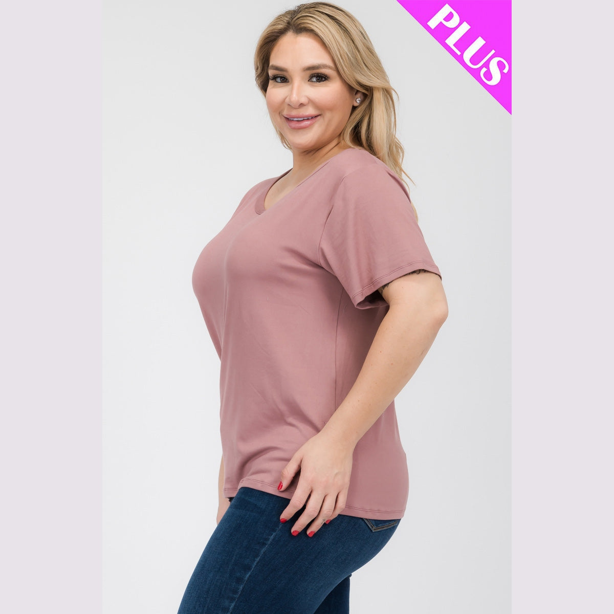 Plus Size Basic Short Sleeve T-shirt