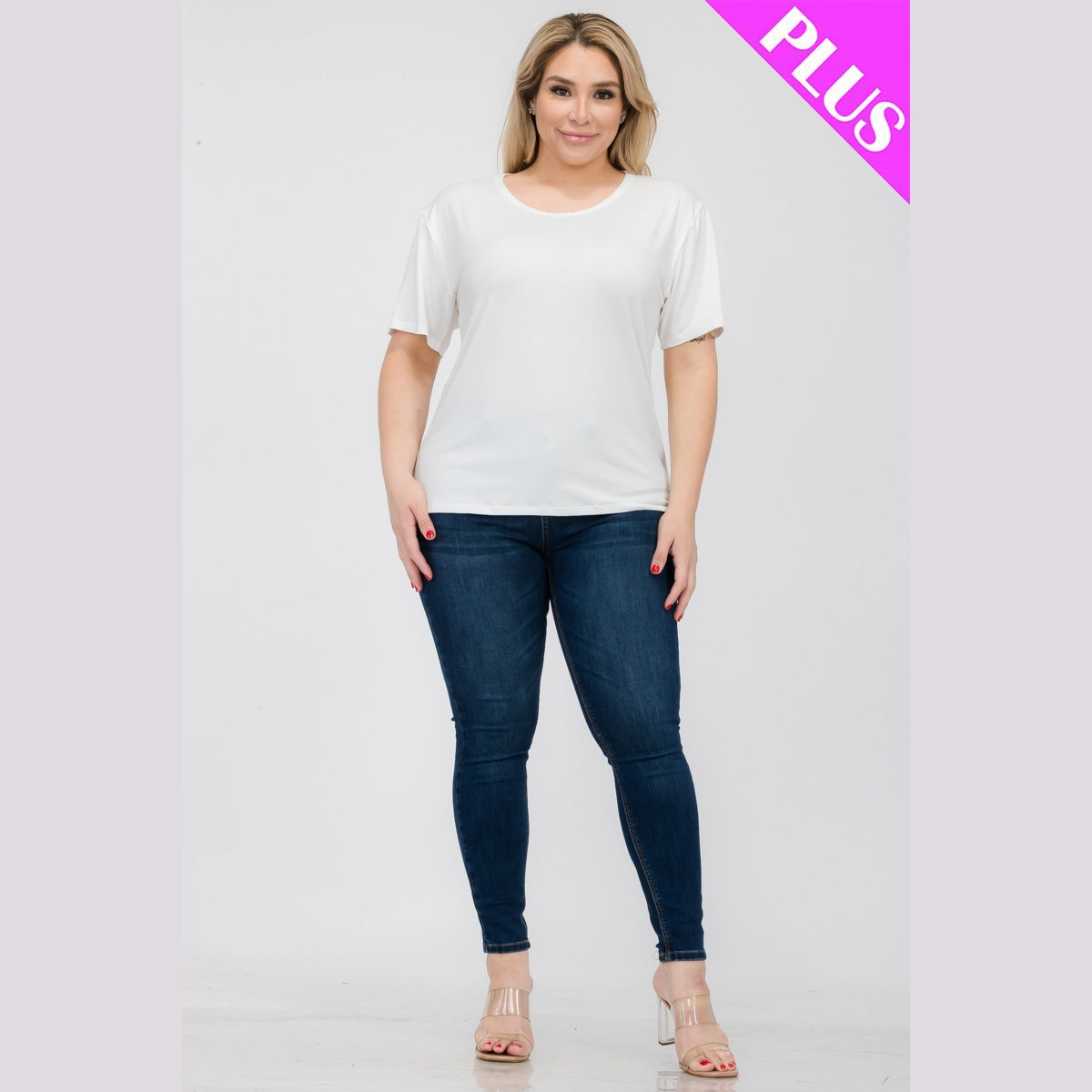 Plus Size Basic Short Sleeve T-shirt
