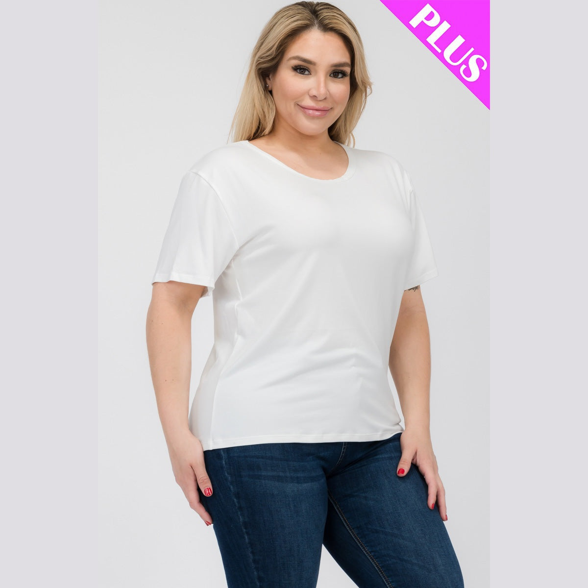 Plus Size Basic Short Sleeve T-shirt