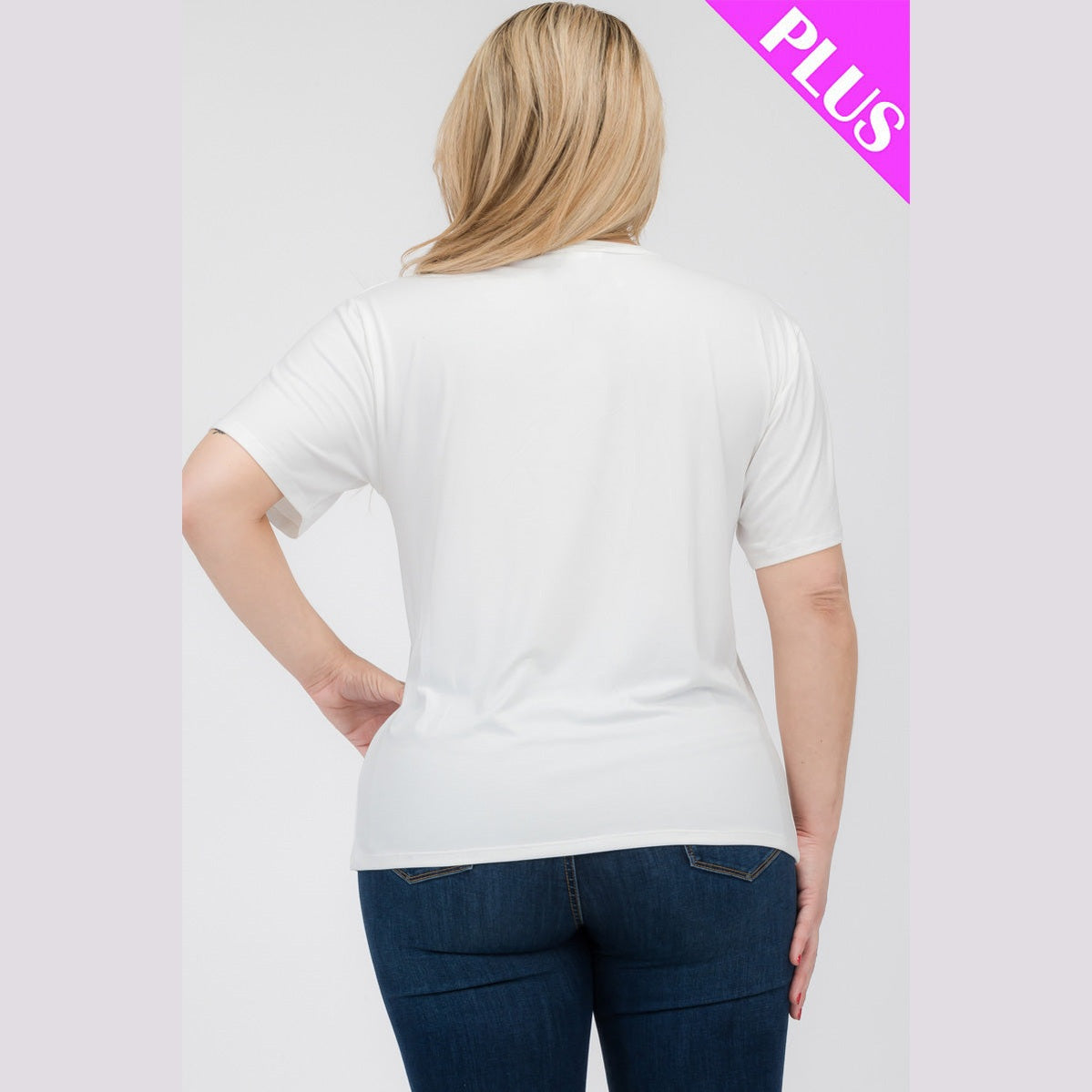 Plus Size Basic Short Sleeve T-shirt