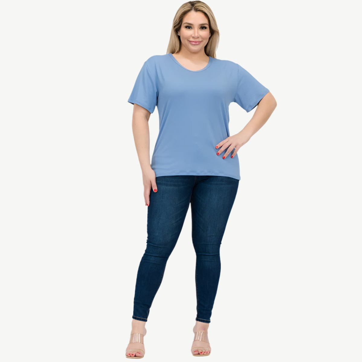 Plus Size Basic Short Sleeve T-shirt