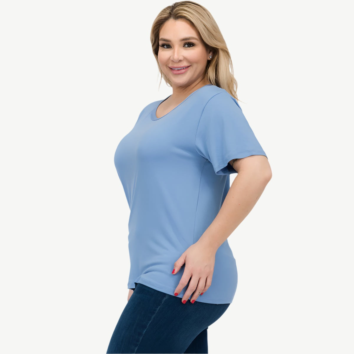 Plus Size Basic Short Sleeve T-shirt