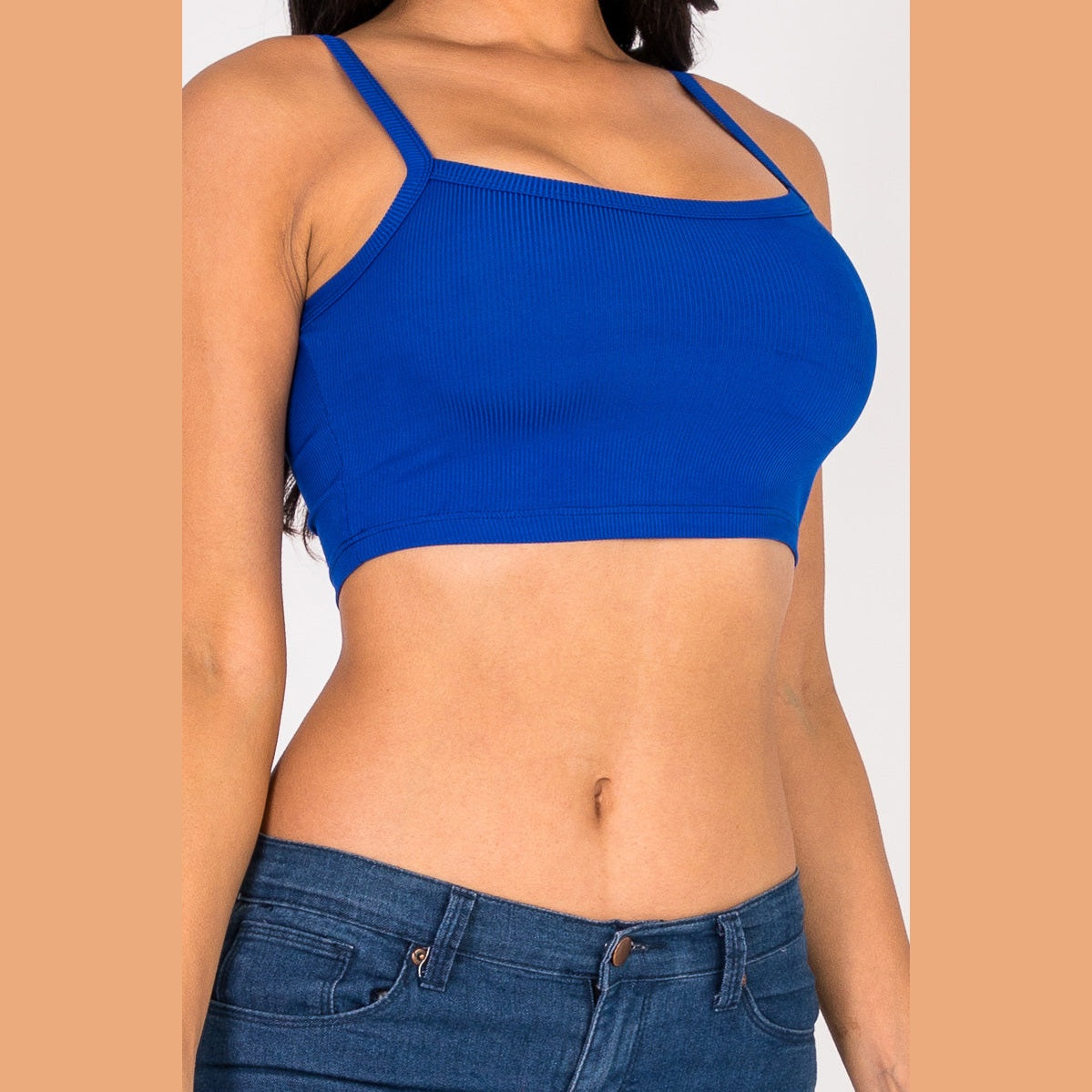 Ribbed Knit Cami Crop Top