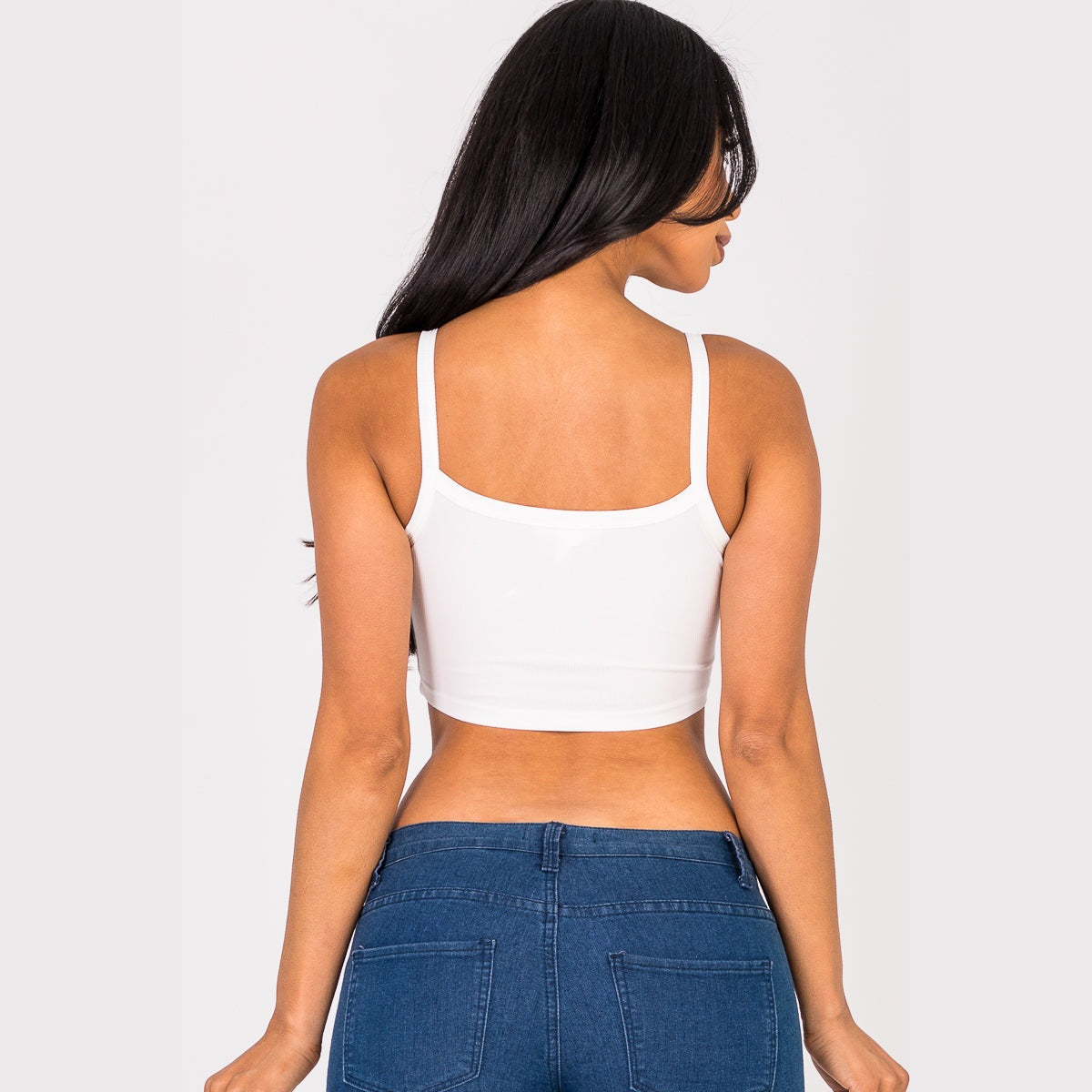 Ribbed Knit Cami Crop Top
