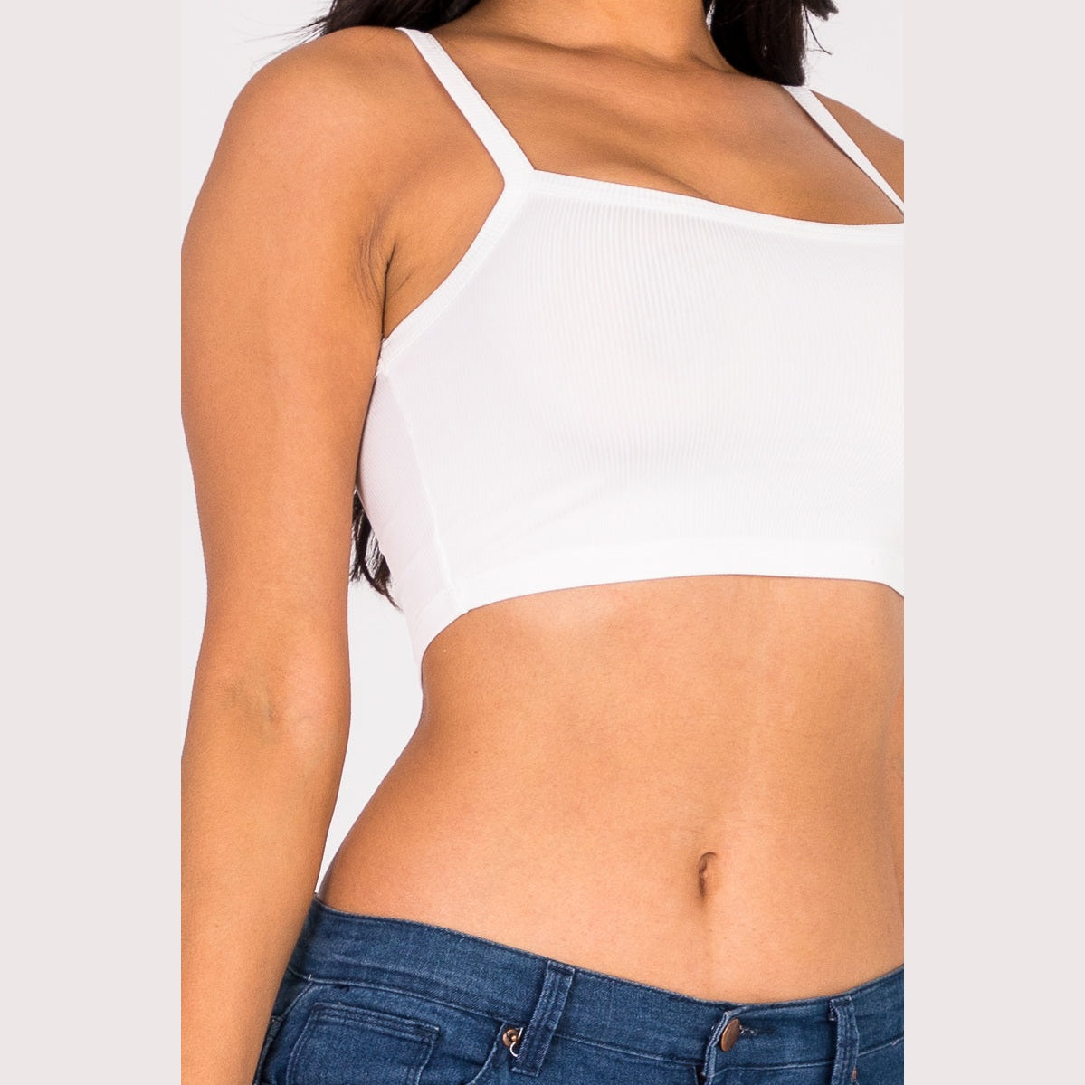 Ribbed Knit Cami Crop Top