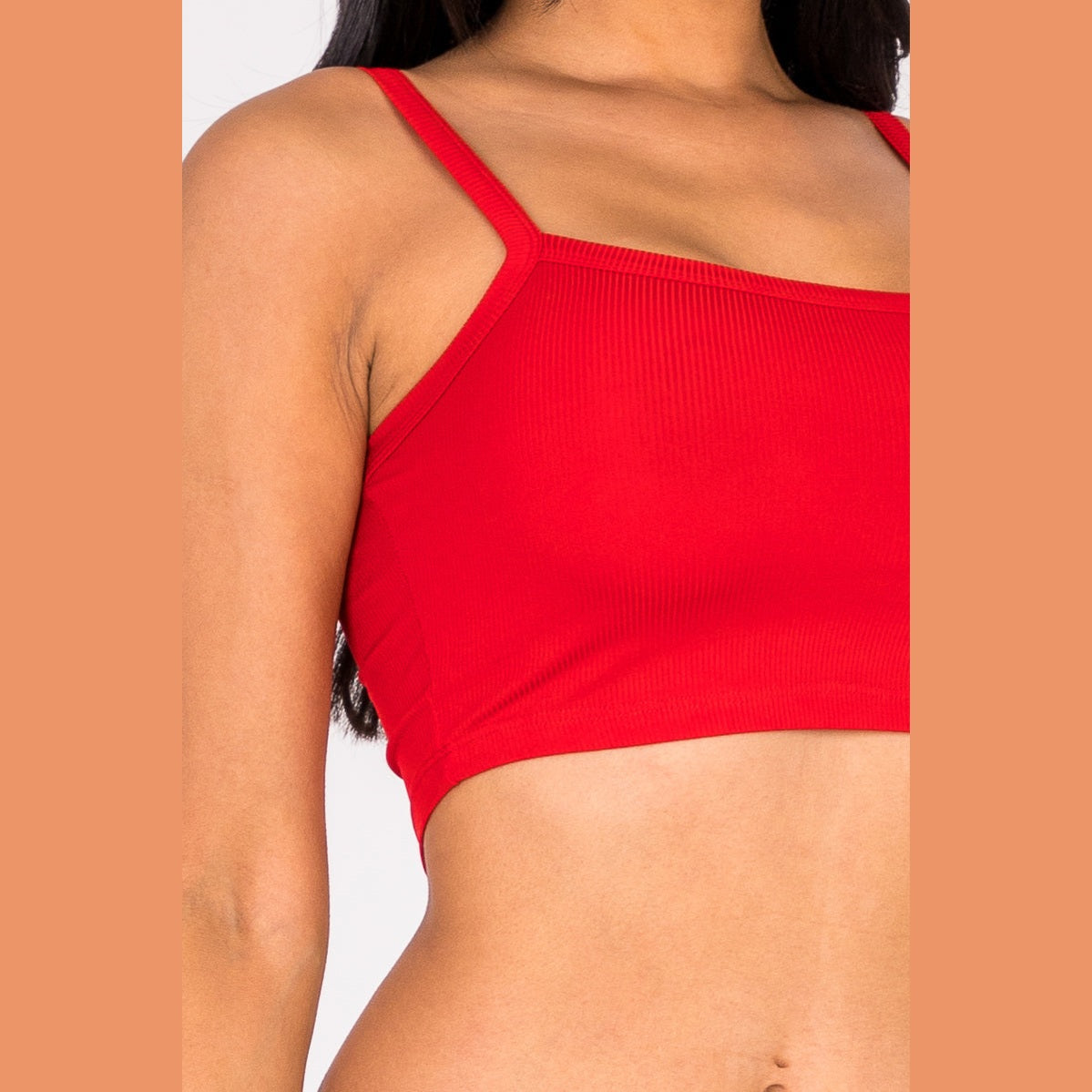 Ribbed Knit Cami Crop Top