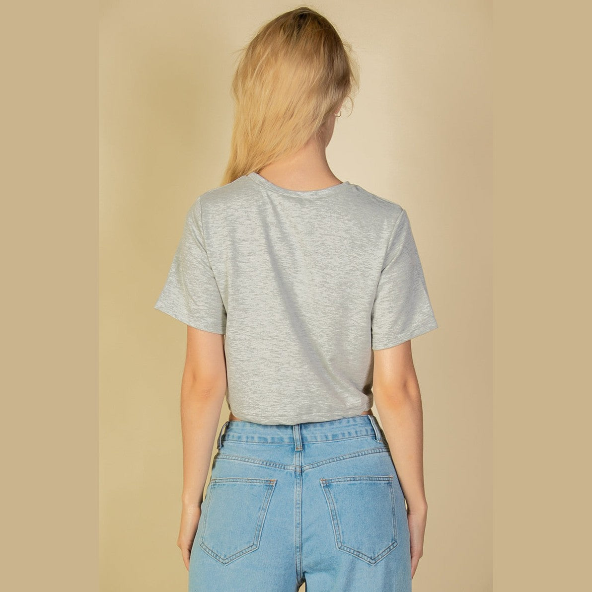 French Terry Toggle Drawstring Crop Top