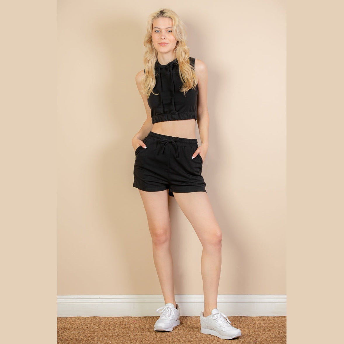 French Terry Sleeveless Hoodie
