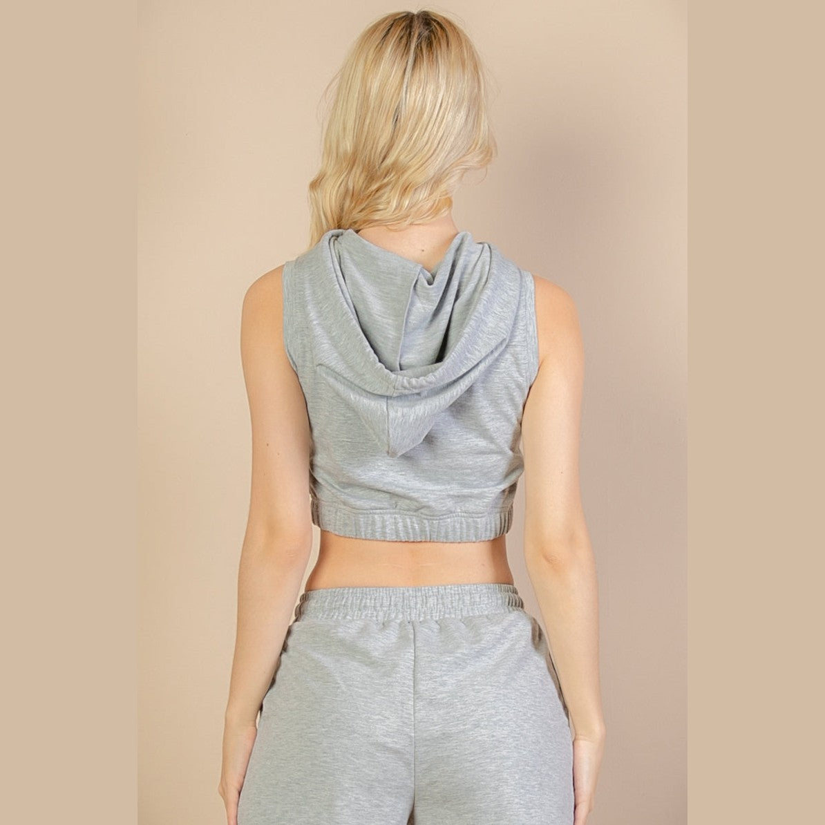 French Terry Sleeveless Hoodie