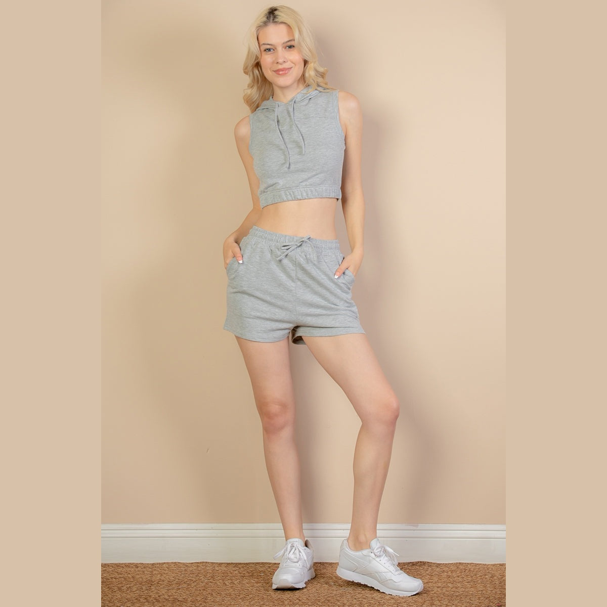 French Terry Sleeveless Hoodie