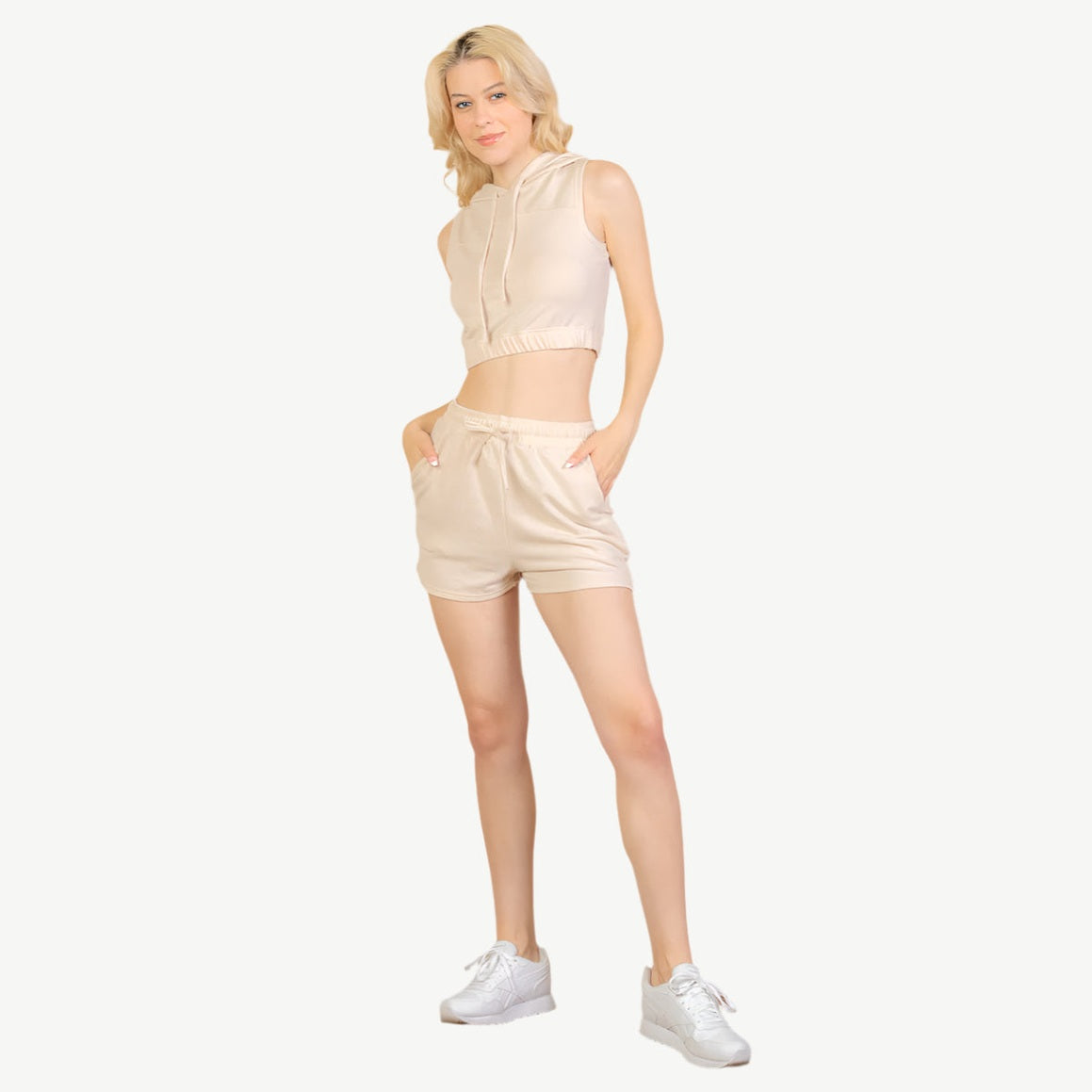 French Terry Sleeveless Hoodie
