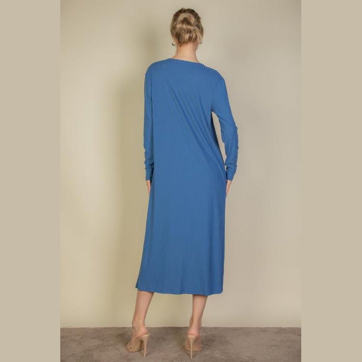 Ribbed Cardigan & Cami Midi Bodycon Dress