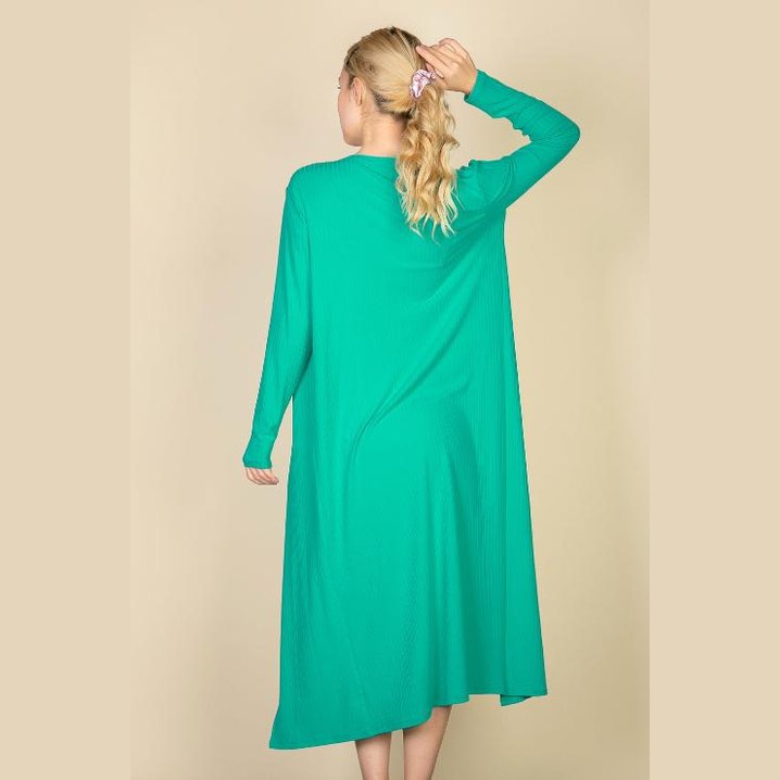 Ribbed Cardigan & Cami Midi Bodycon Dress