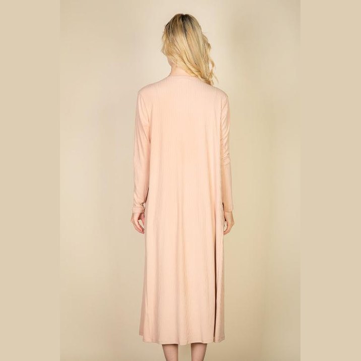 Ribbed Cardigan & Cami Midi Bodycon Dress