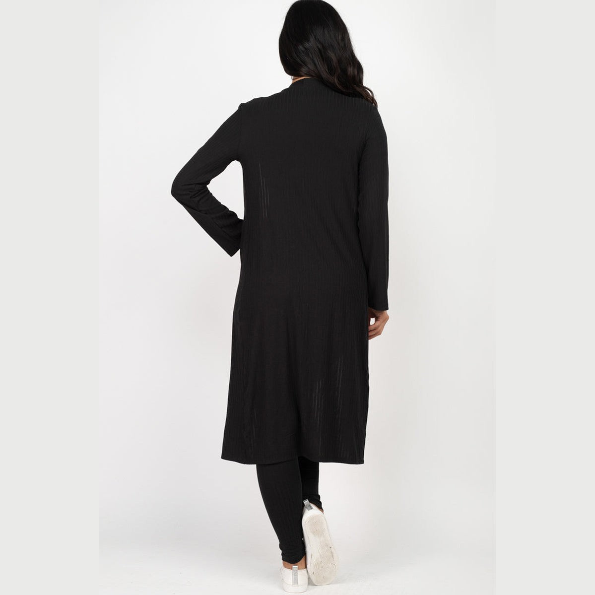 Ribbed Long Cardigan & Leggings Set