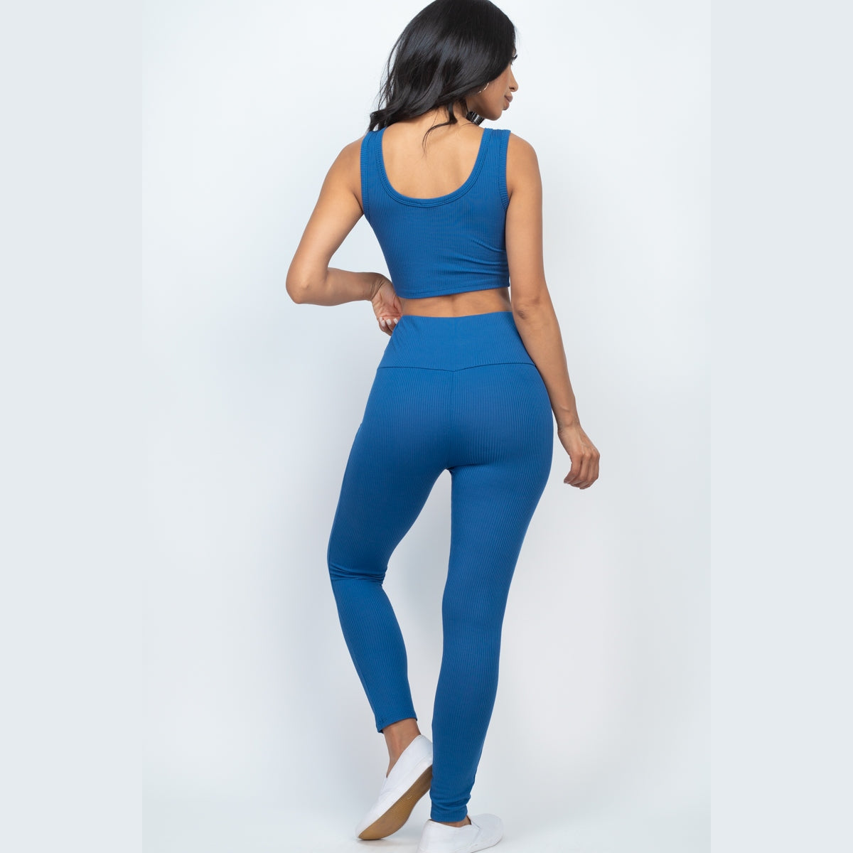 Ribbed Crop Top & Leggings Set