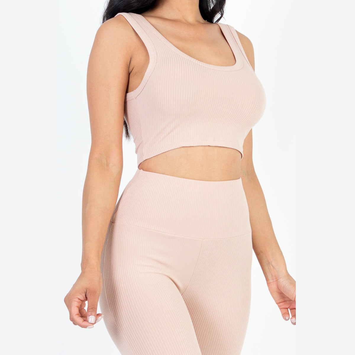 Ribbed Crop Top & Leggings Set