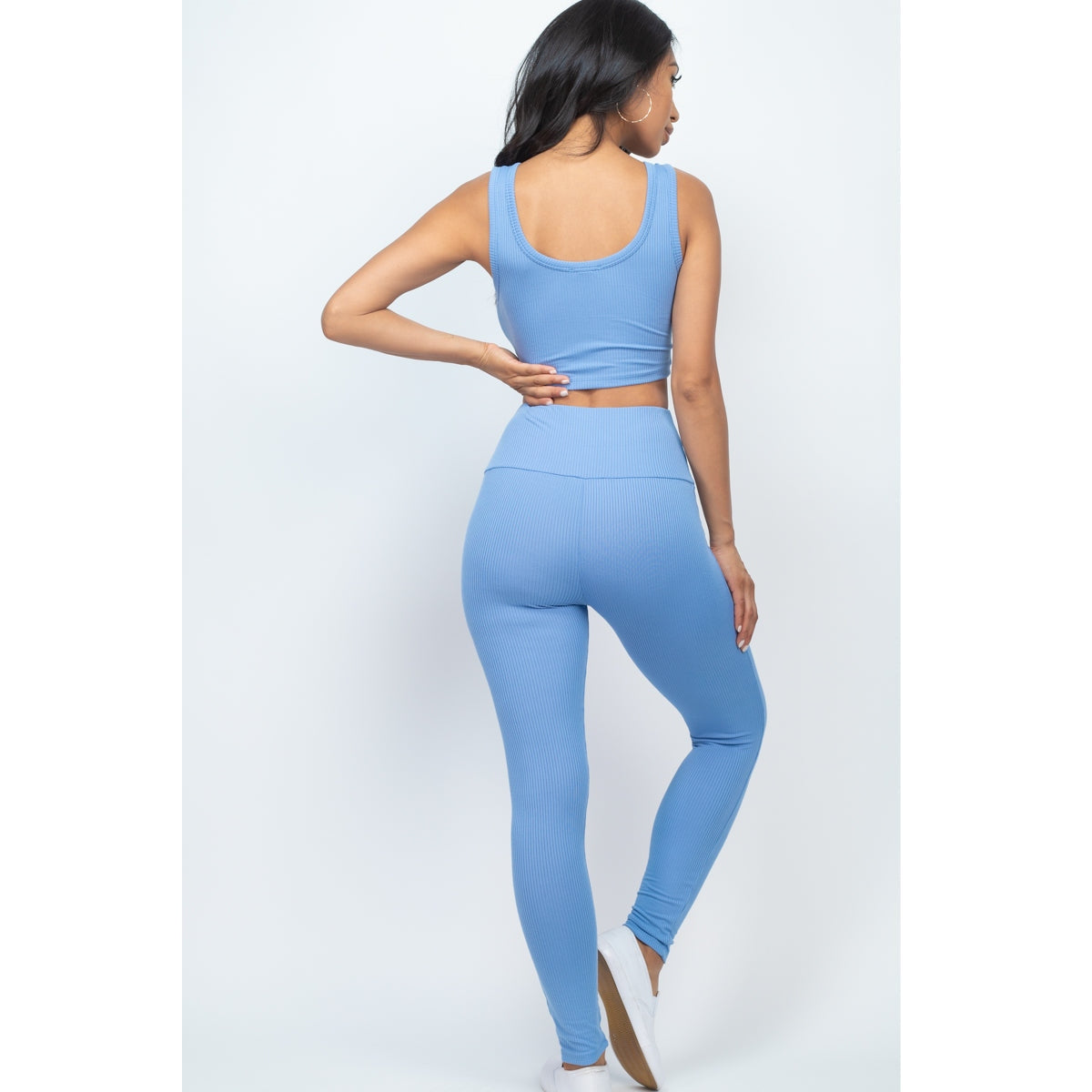 Ribbed Crop Top & Leggings Set