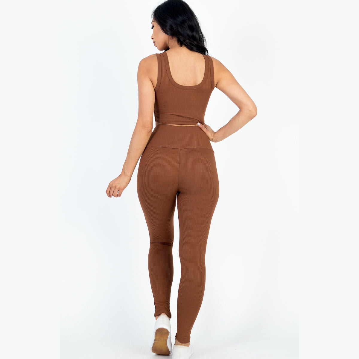 Ribbed Crop Top & Leggings Set