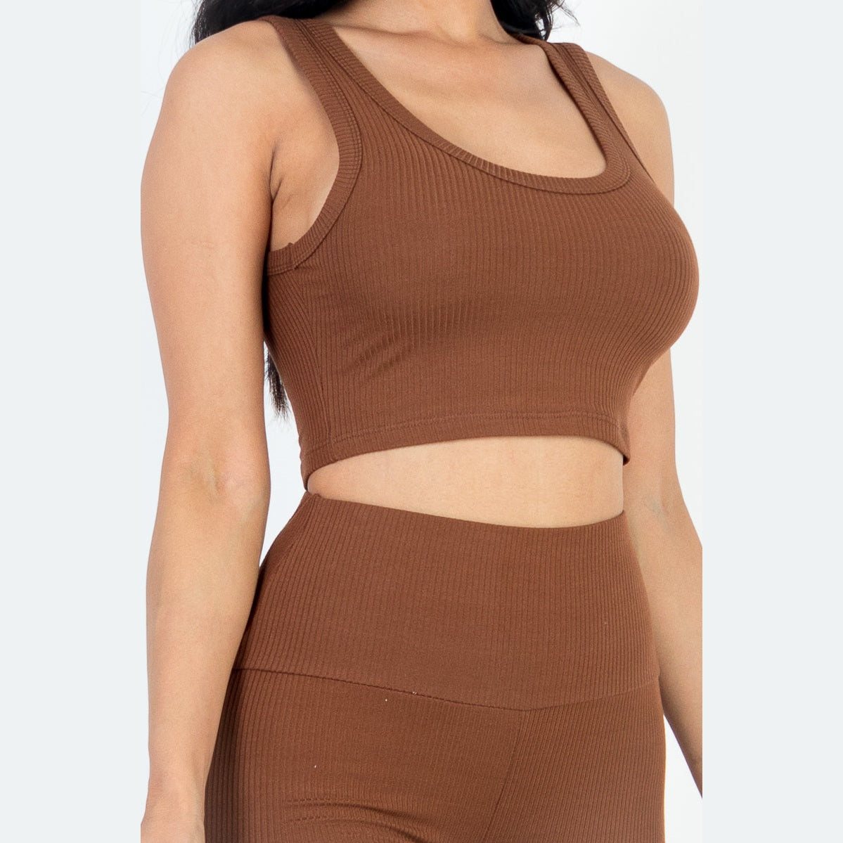Ribbed Crop Top & Leggings Set
