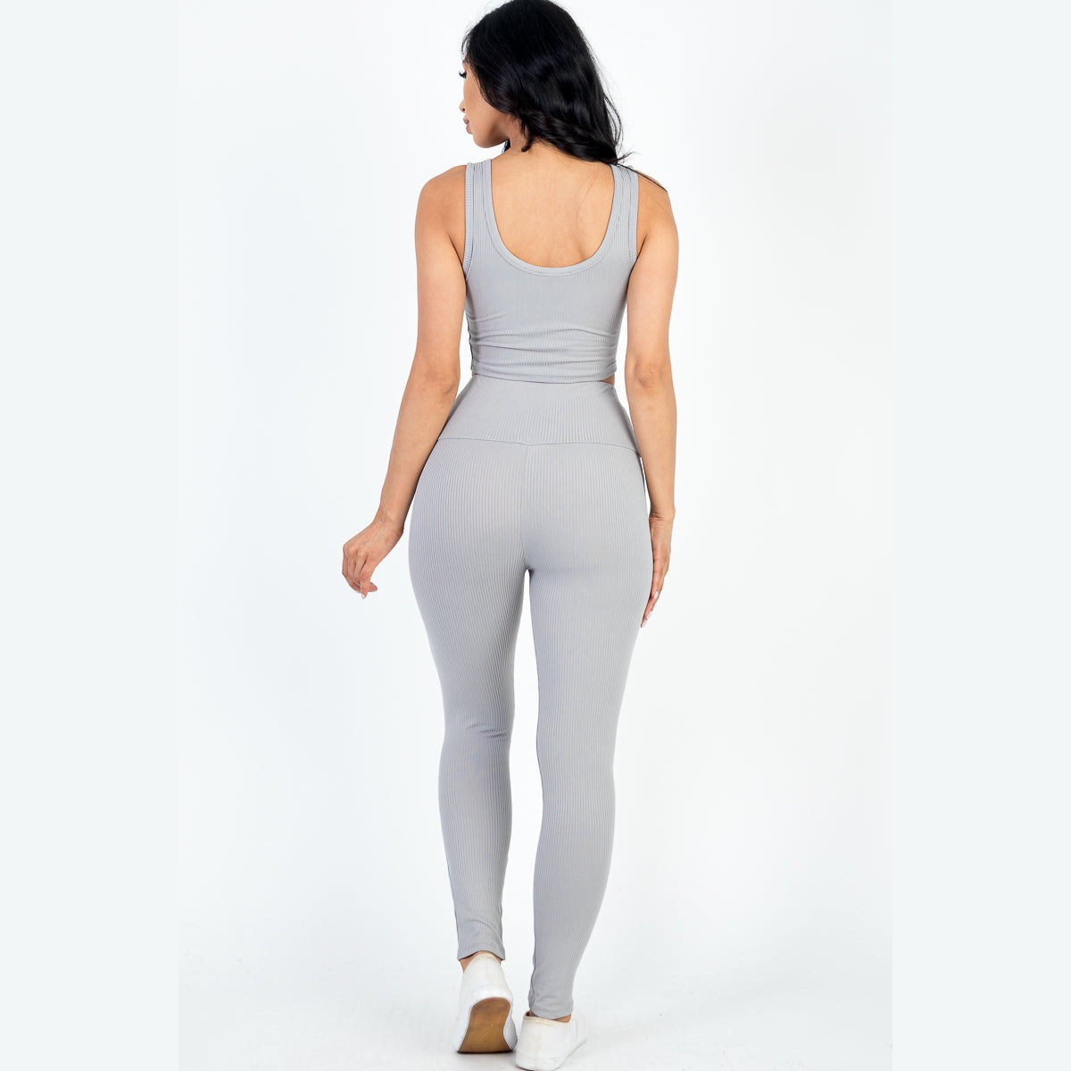 Ribbed Crop Top & Leggings Set