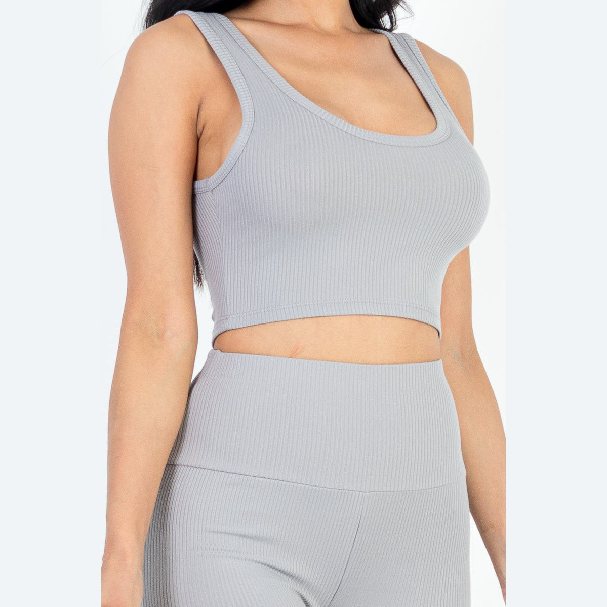 Ribbed Crop Top & Leggings Set