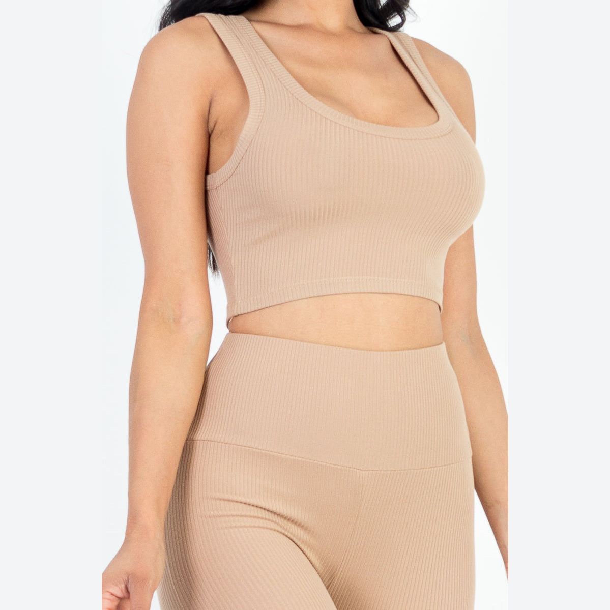 Ribbed Crop Top & Leggings Set