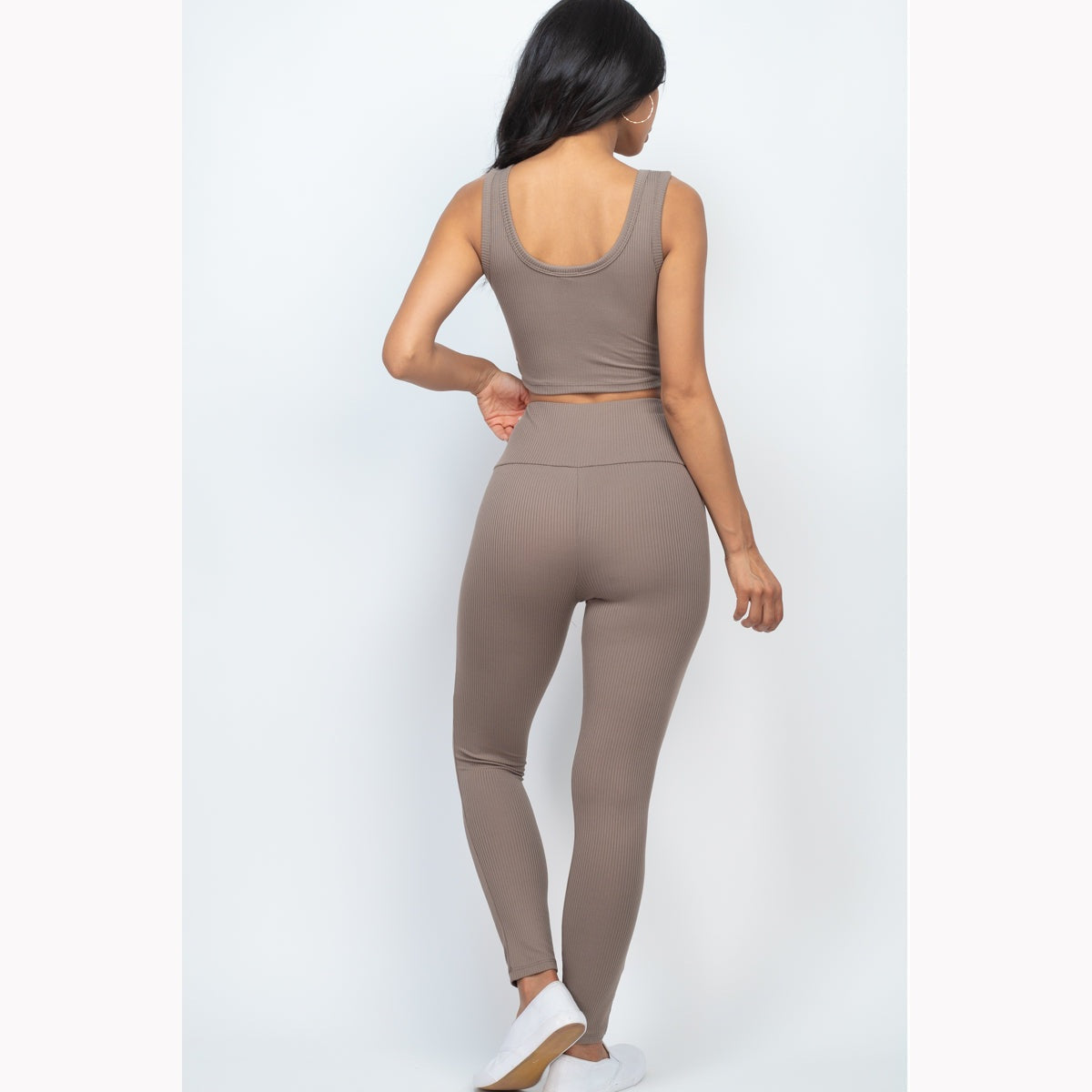 Ribbed Crop Top & Leggings Set