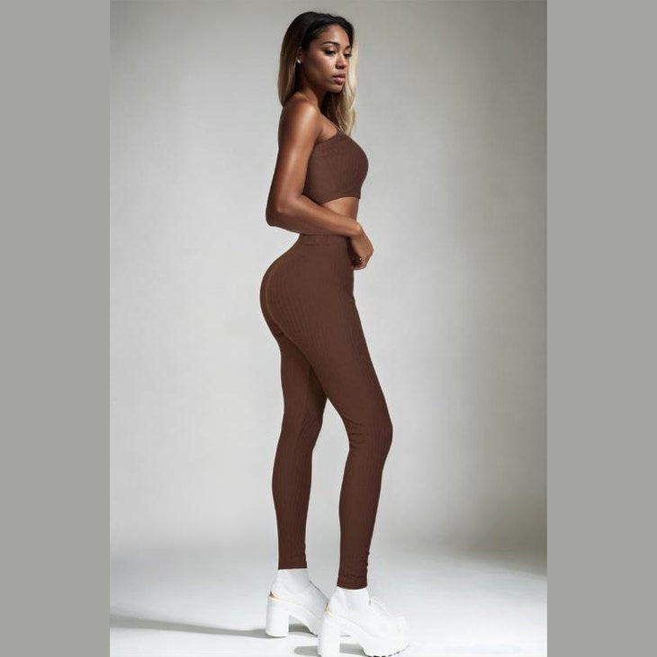 Ribbed Tube Top & Leggings Set