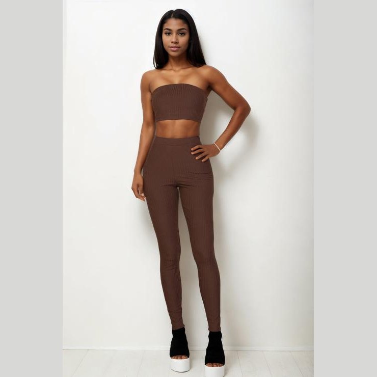 Ribbed Tube Top & Leggings Set
