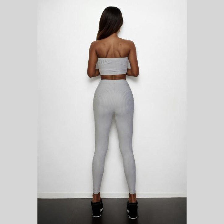 Ribbed Tube Top & Leggings Set