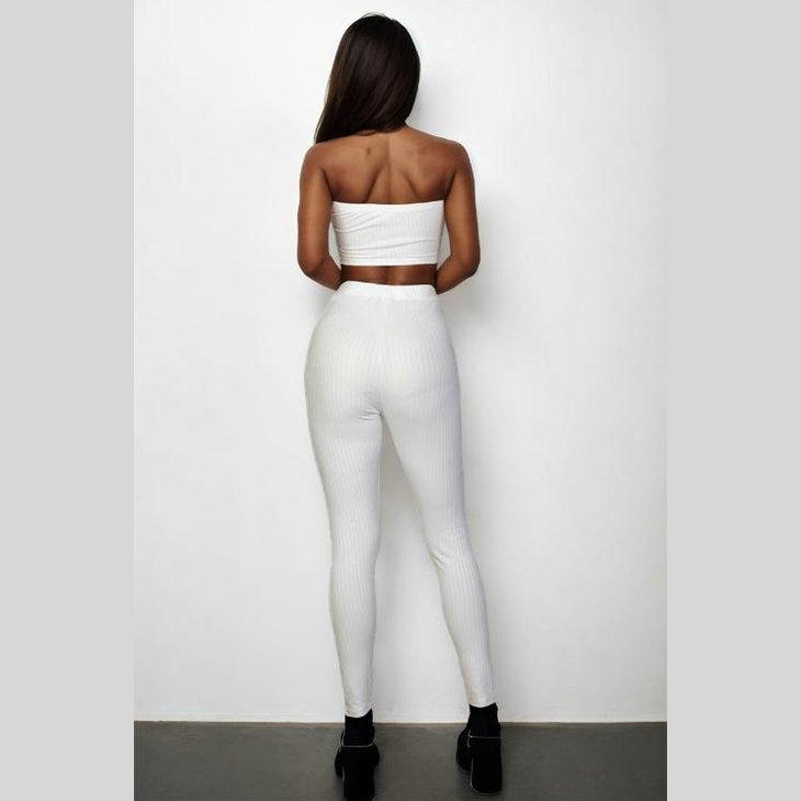 Ribbed Tube Top & Leggings Set