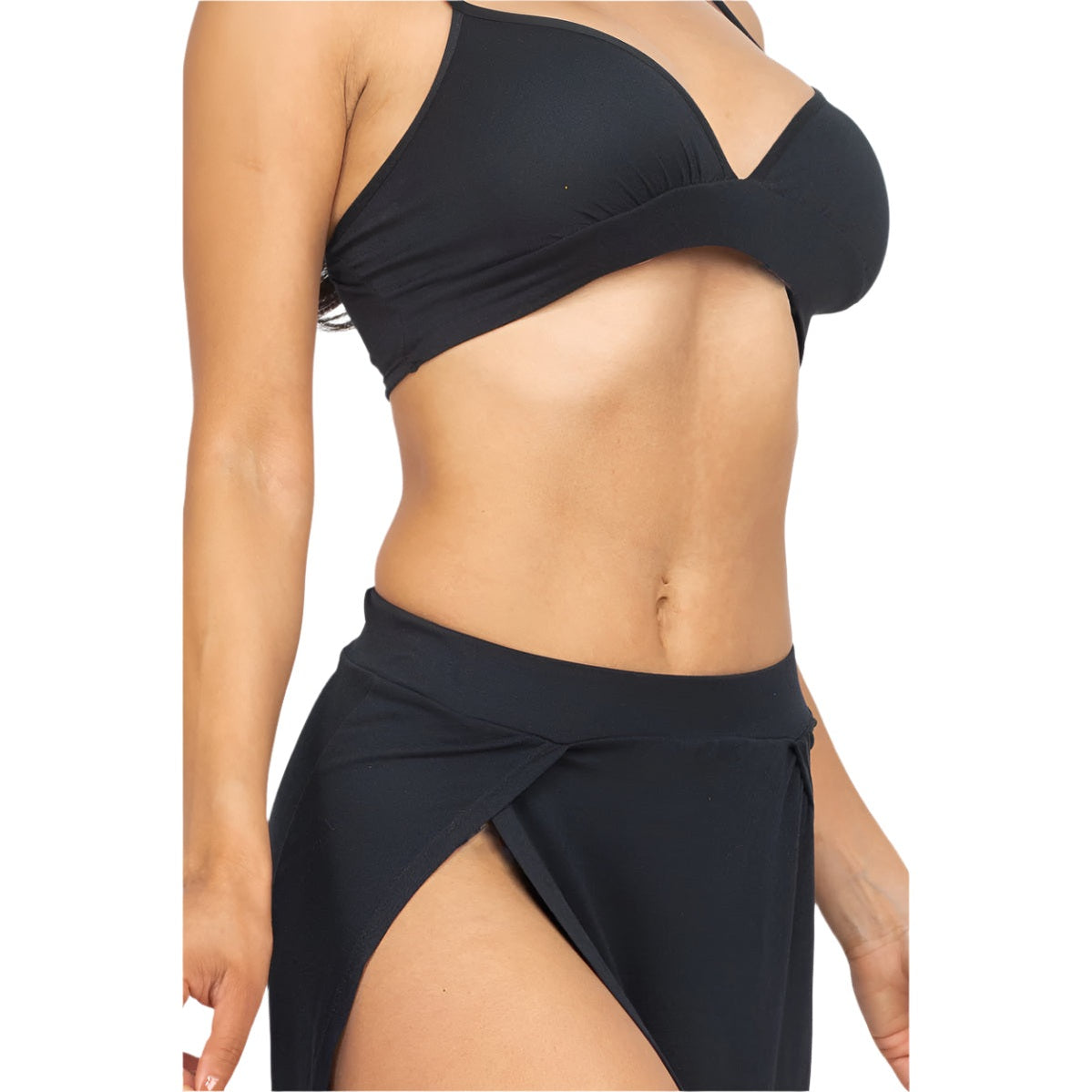 Bra top and side slit maxi skirt