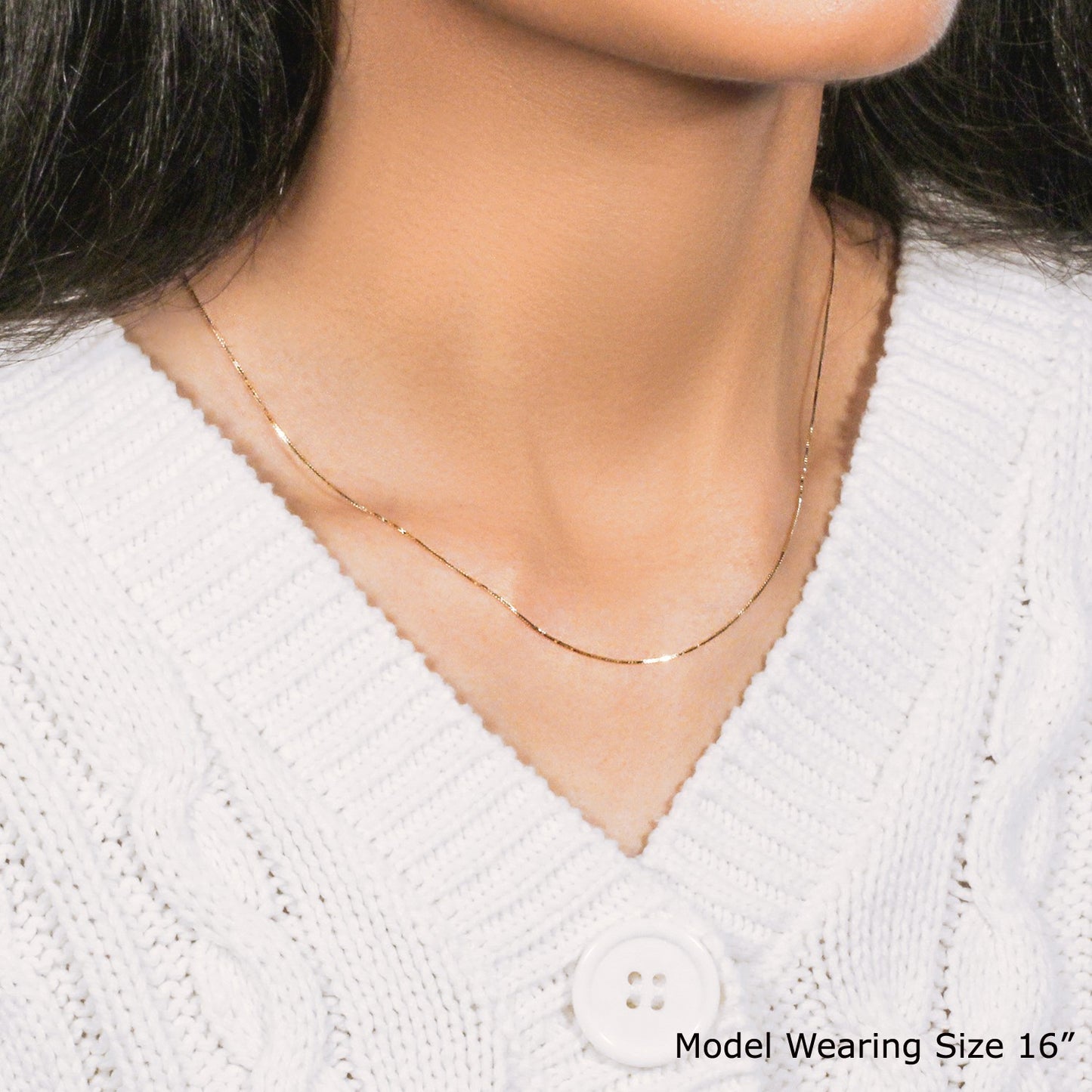 14k Yellow Gold Classic Box Chain (0.60 mm)