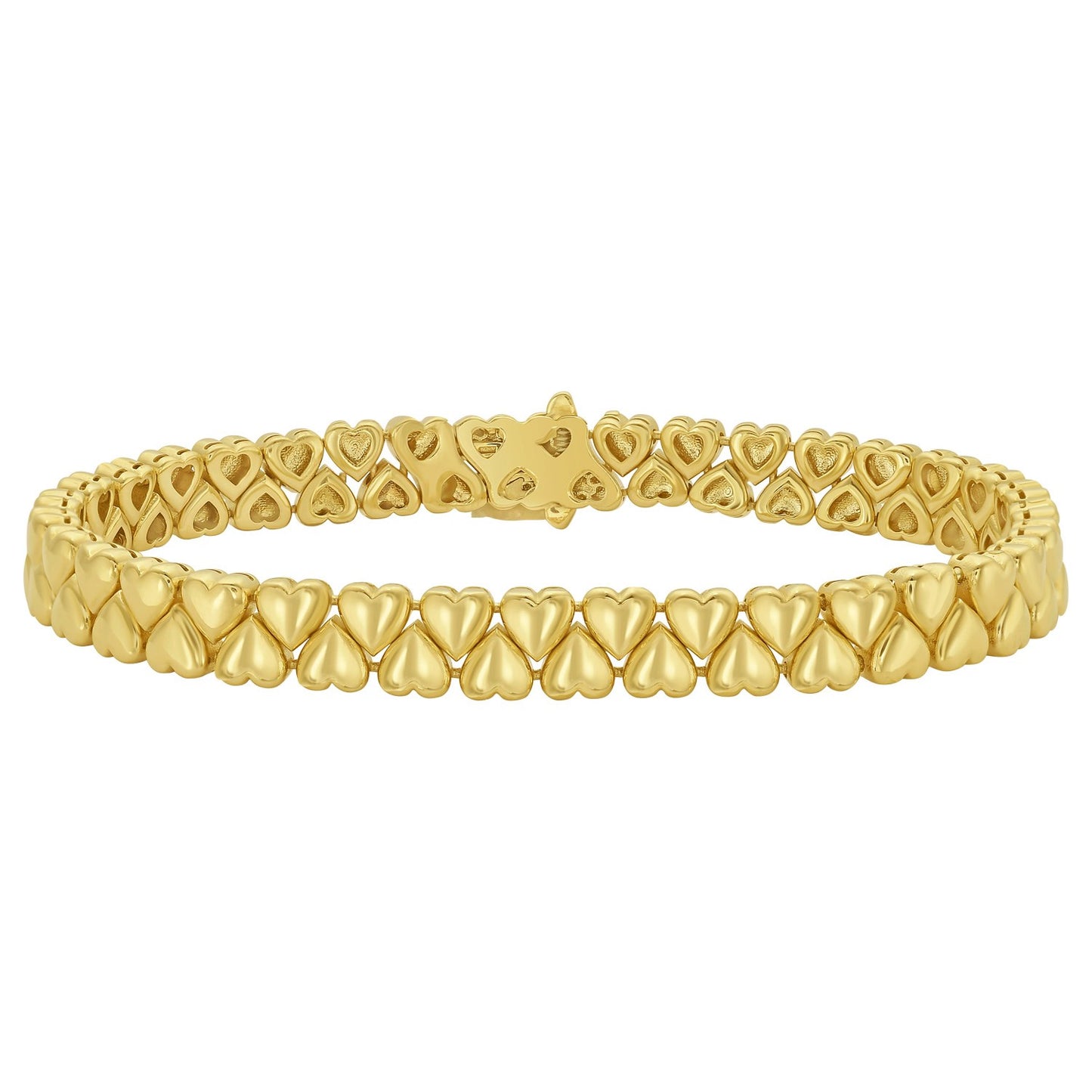 14K Yellow Gold Sweetheart Link Bracelet (7.00 mm)