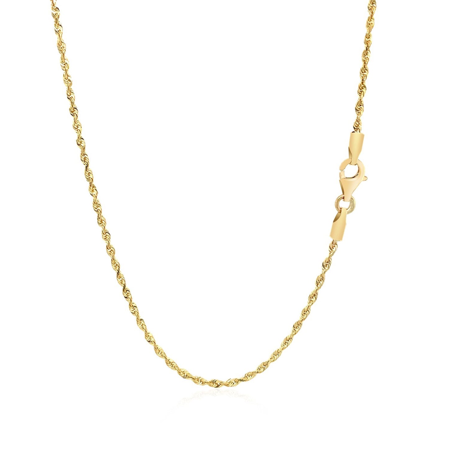 10k Yellow Gold Solid Diamond Cut Rope Chain (1.60 mm)