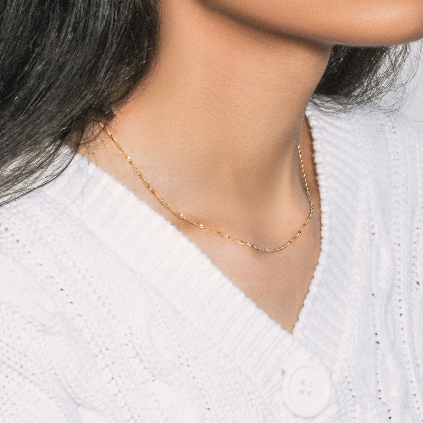 14k Yellow Gold Singapore Chain (1.30 mm)