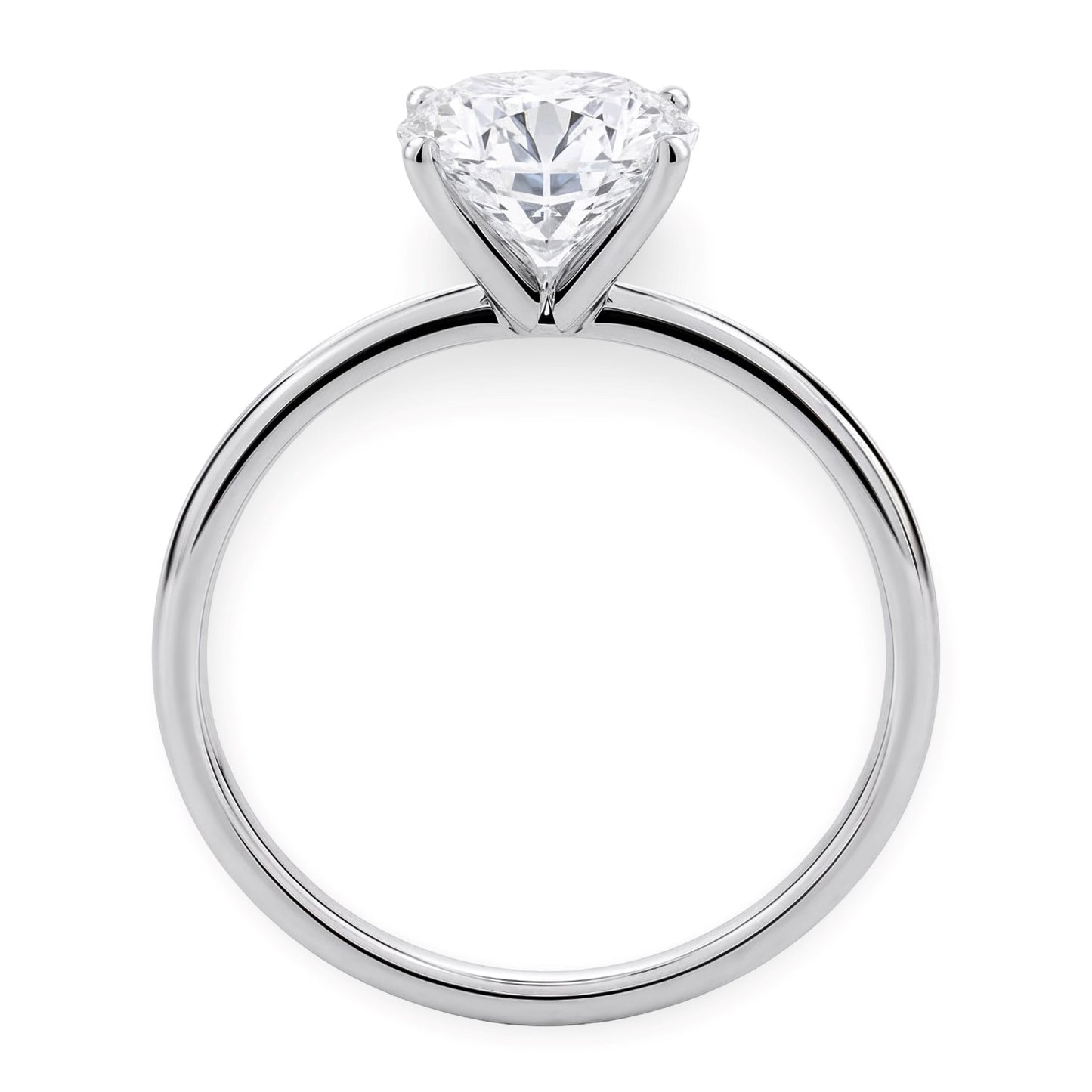 3 Carat Round Lab Grown IGI G/VS1 Diamond Solitaire Ring in 10K White Gold